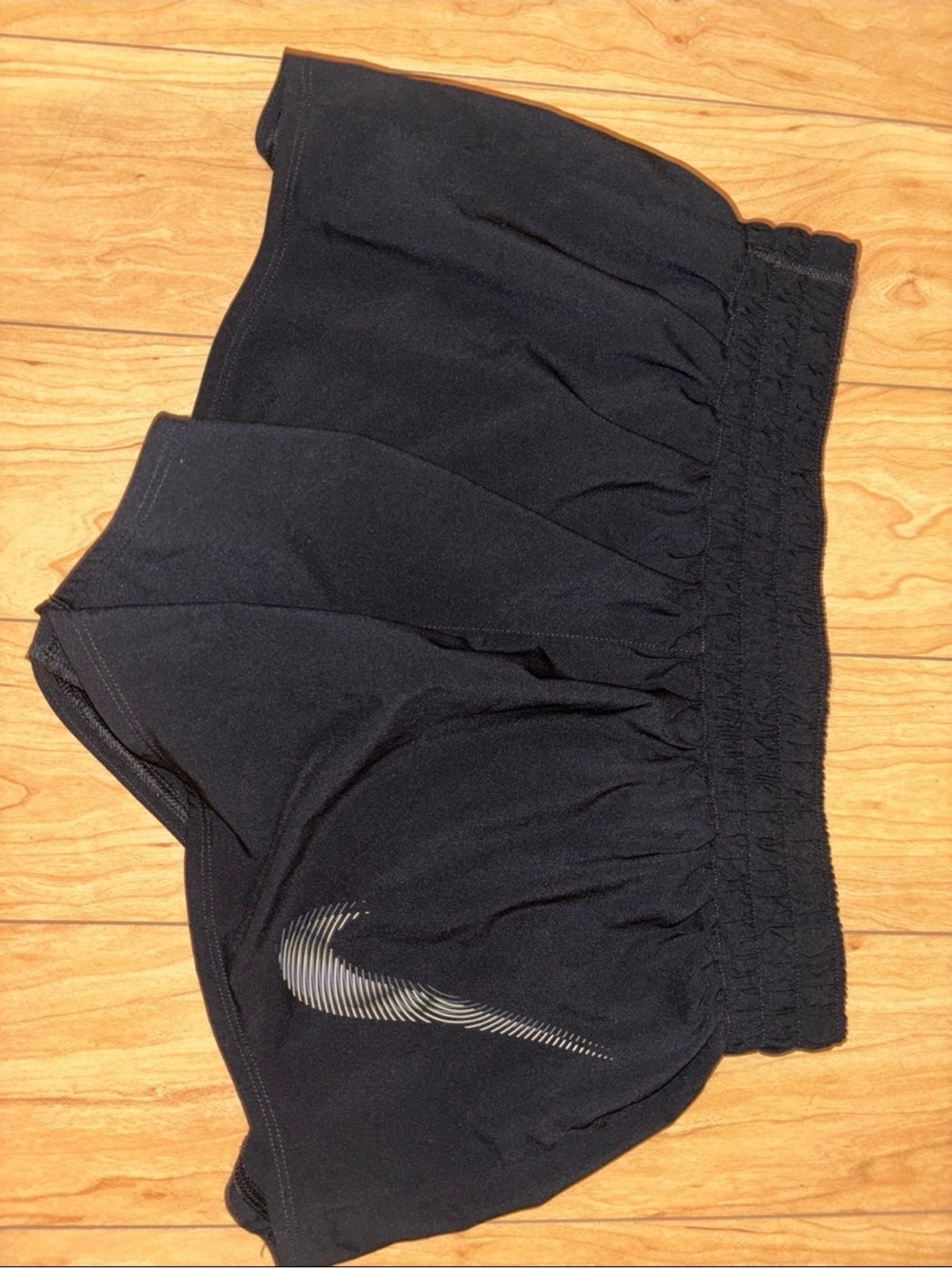 Nike Black Women’s Training Shorts with Silver Swoosh